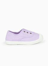 Hampton Canvas Plum Plimsolls in Lavender