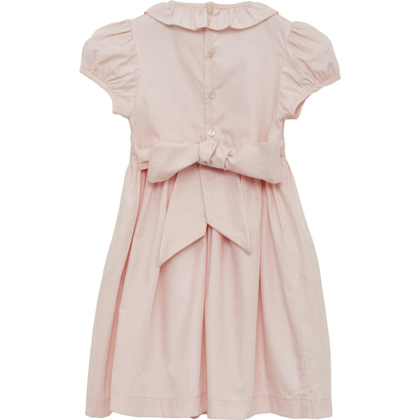 Willow Rose Hand Smocked Dress in Pink