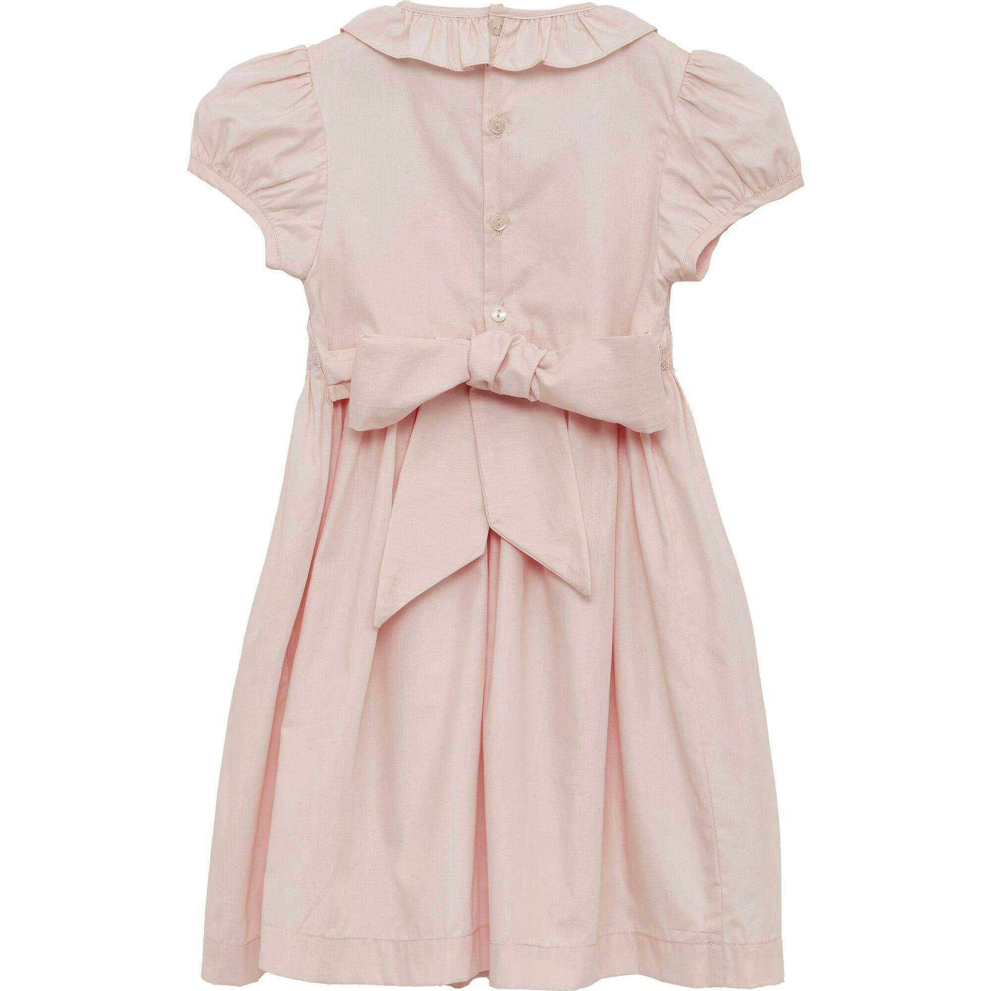 Willow Rose Hand Smocked Dress in Pink