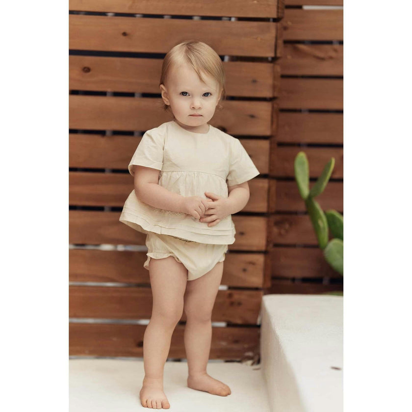 Girls Pleats-N-Tiers Top & Short Set