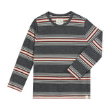 TOBY Grey/Rust Stripe Tee