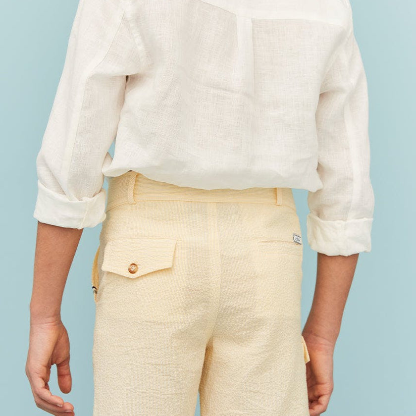 Seersucker Cargo Shorts
