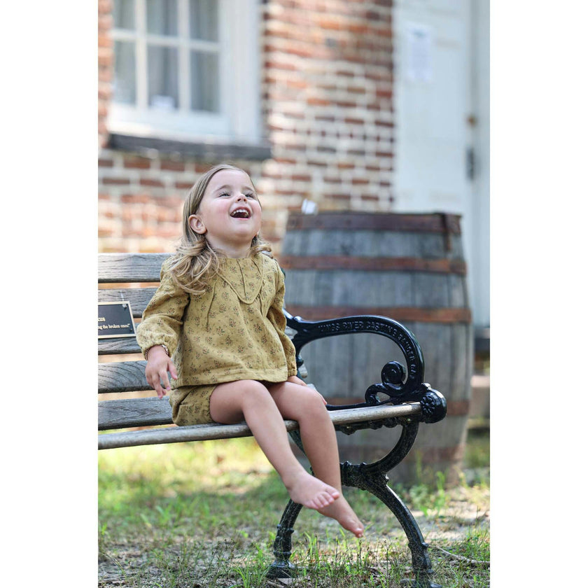 Winter Forest Long Puff Sleeve Top & Short 2-Piece Set