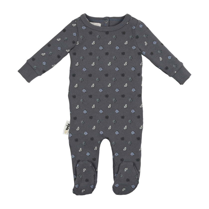 Little Leaves Long Sleeve Footie