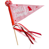 Santa's Coming Mini Pennant Flag
