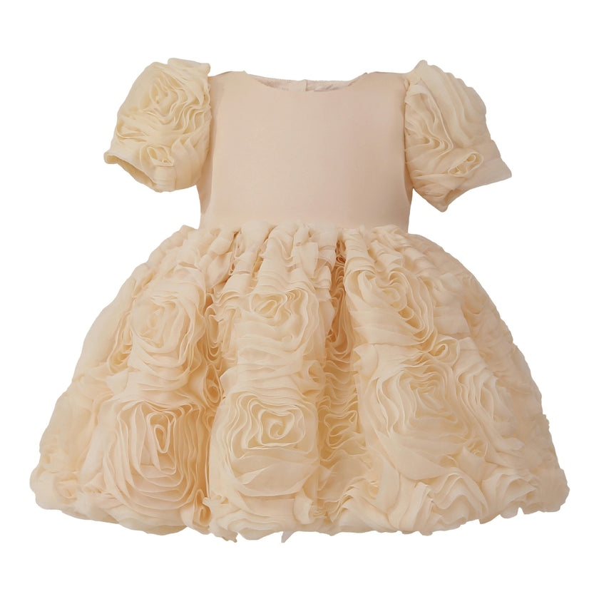 Champagne Bow Rosette Dress