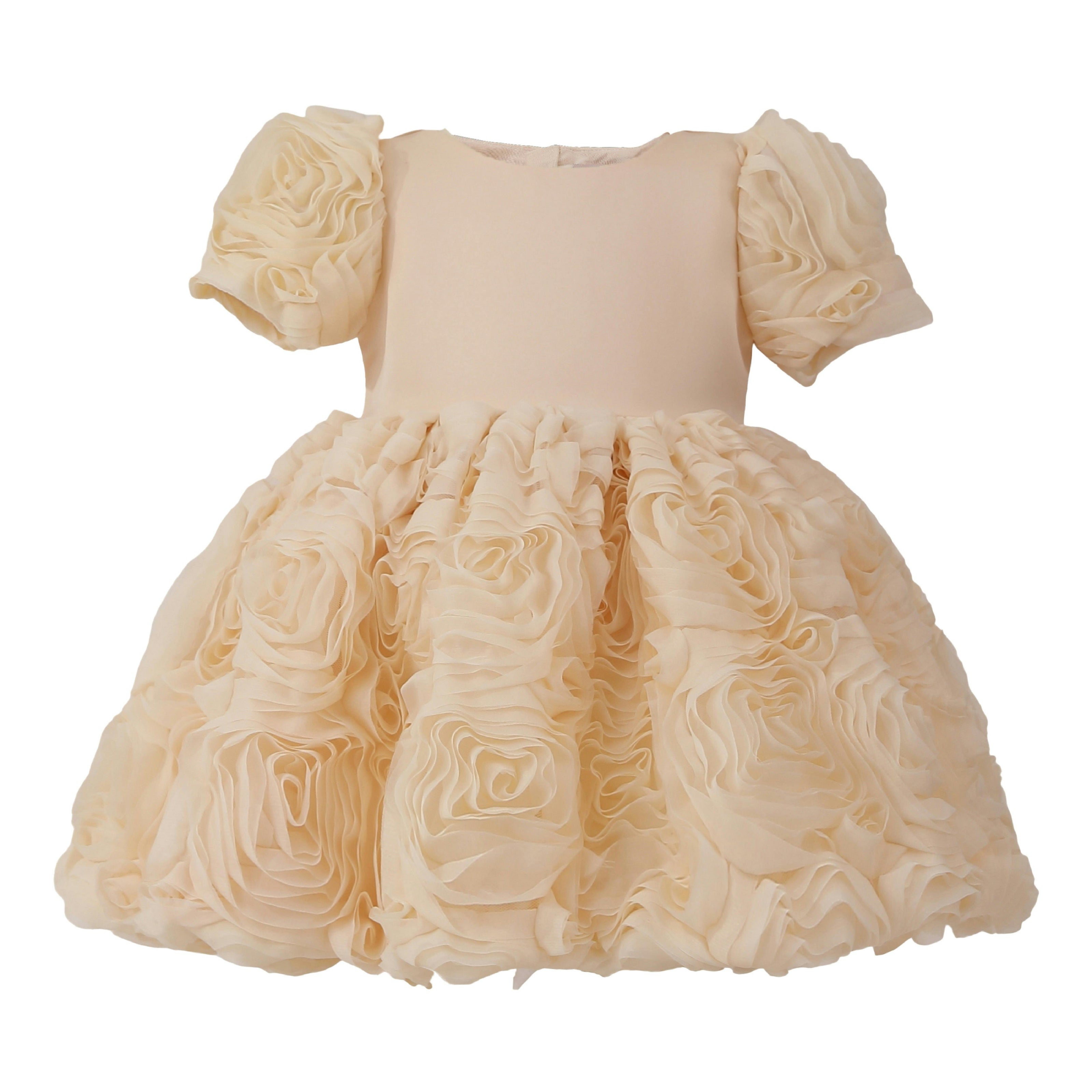 Champagne Bow Rosette Dress