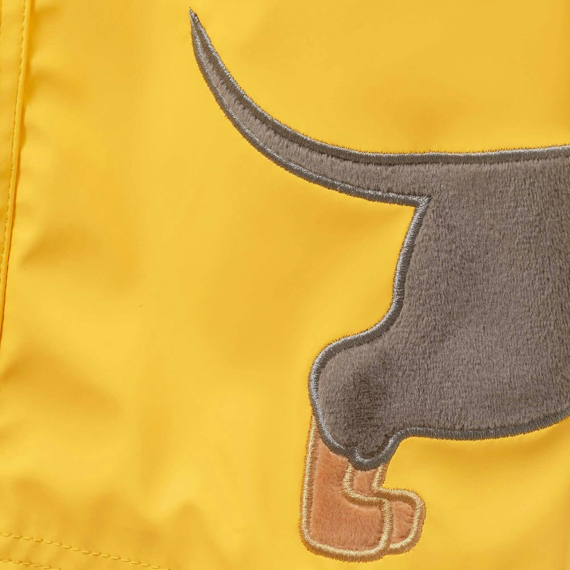 Boys Dog Applique Raincoat | Yellow