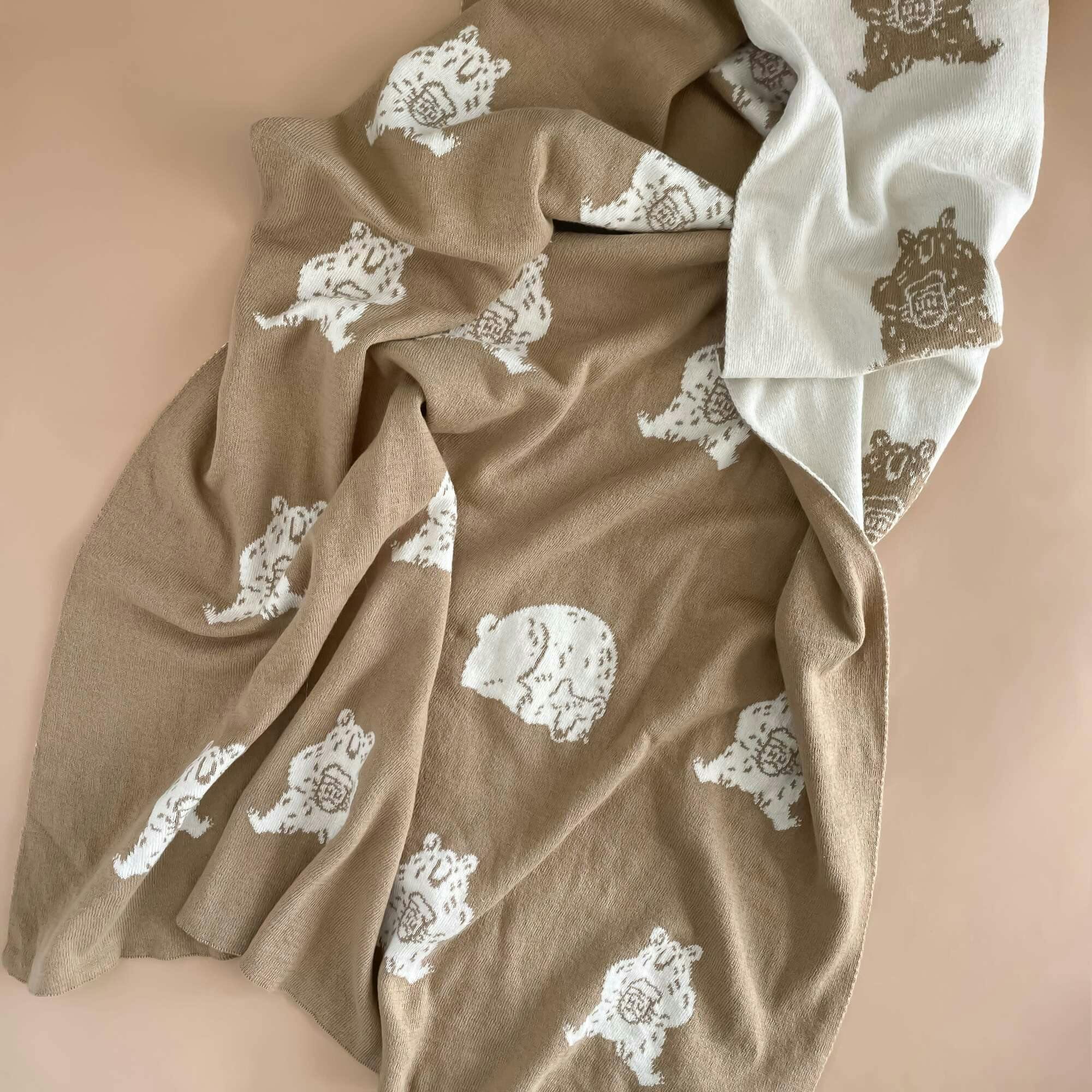 Organic Cotton Blanket, Honey Bear