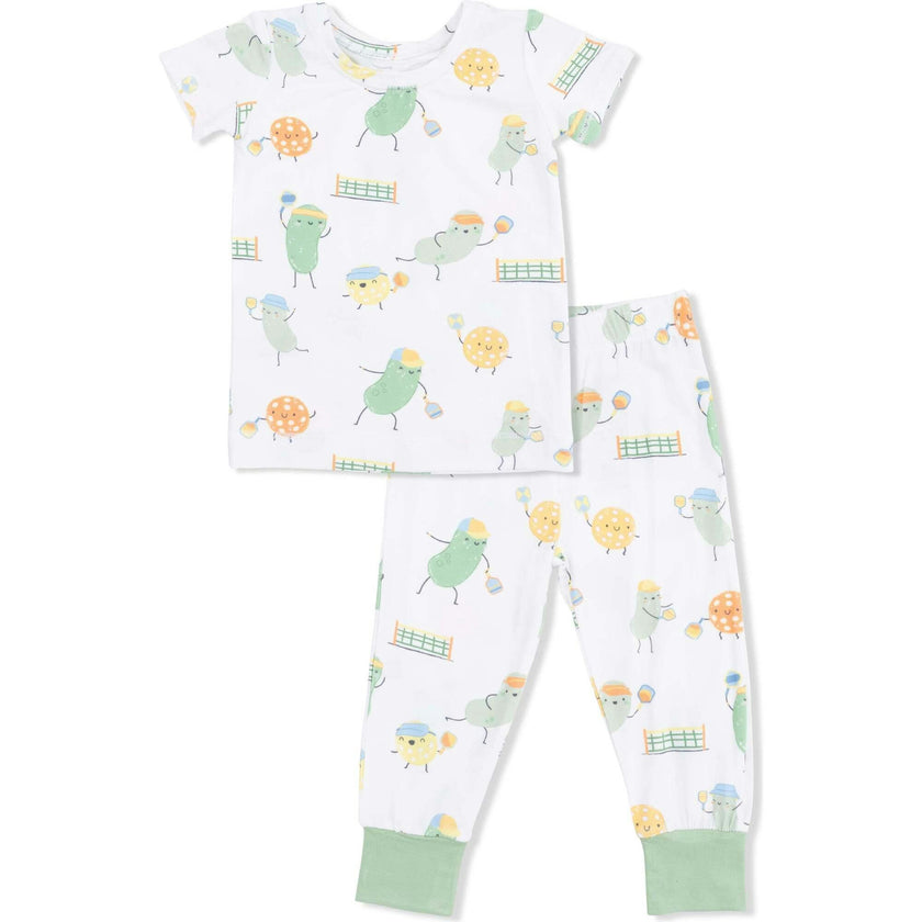 Pickles Playing Pickleball - Short Sleeve Loungewear Set