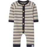 Striped Long Sleeve Romper