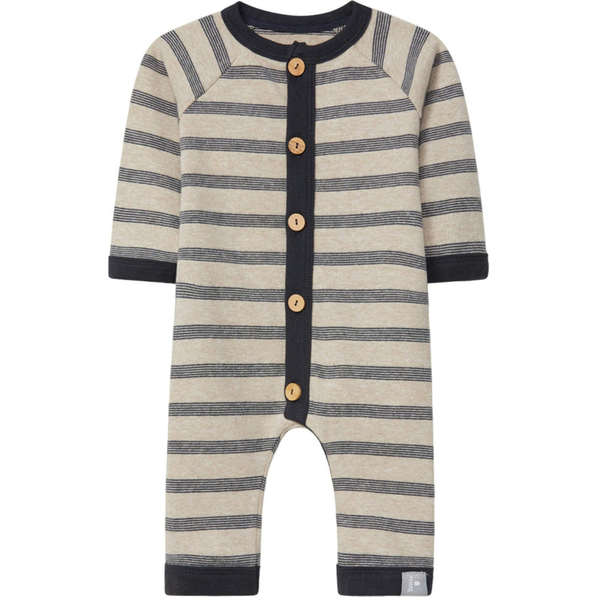 Striped Long Sleeve Romper
