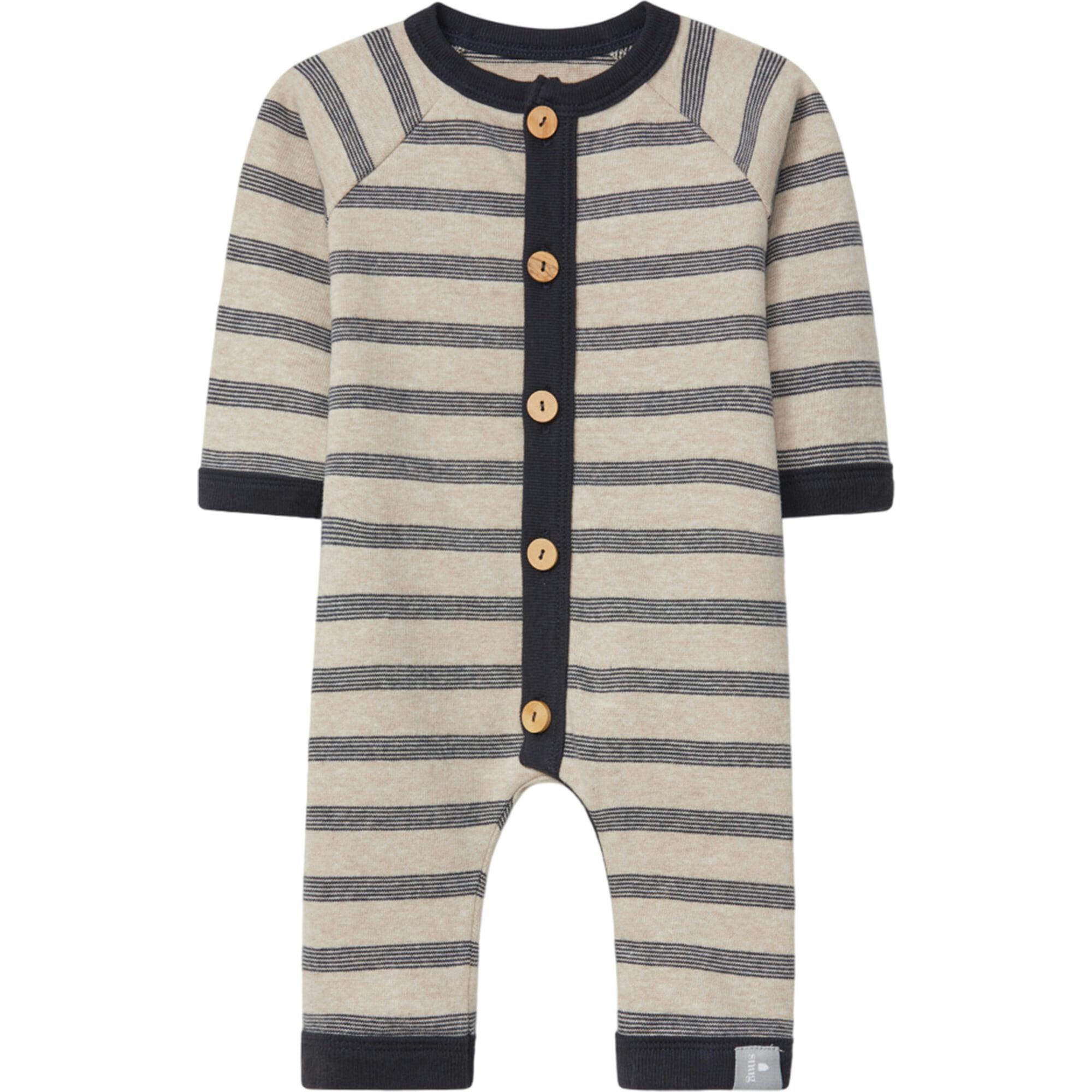 Striped Long Sleeve Romper