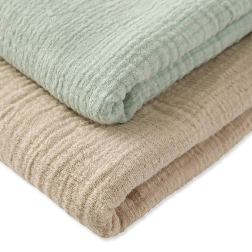 SWOON 2-Pack Crinkle Muslin Baby Swaddle Blanket