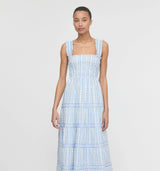 The Kimmy Nap Dress - Blue Petal Stripe
