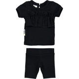 Chest Ruffle 2-Piece Top & Short Set