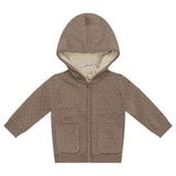Knitted Jacket Dark Blue Grey/Dark Almond