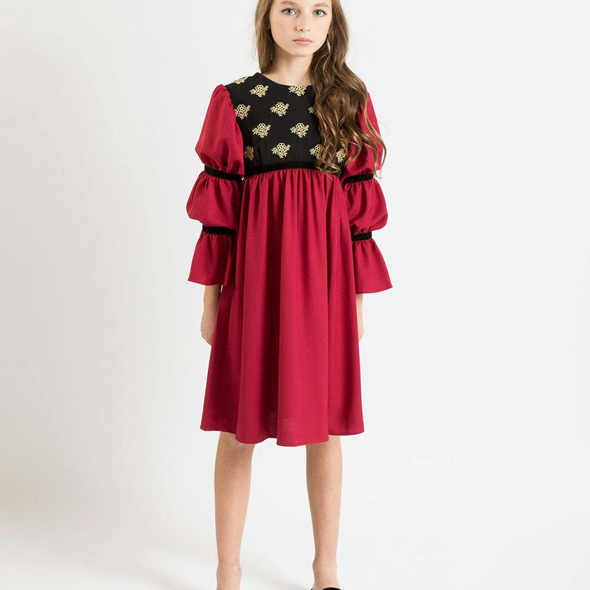 Bella dress (pink without golden embroidery blooms)