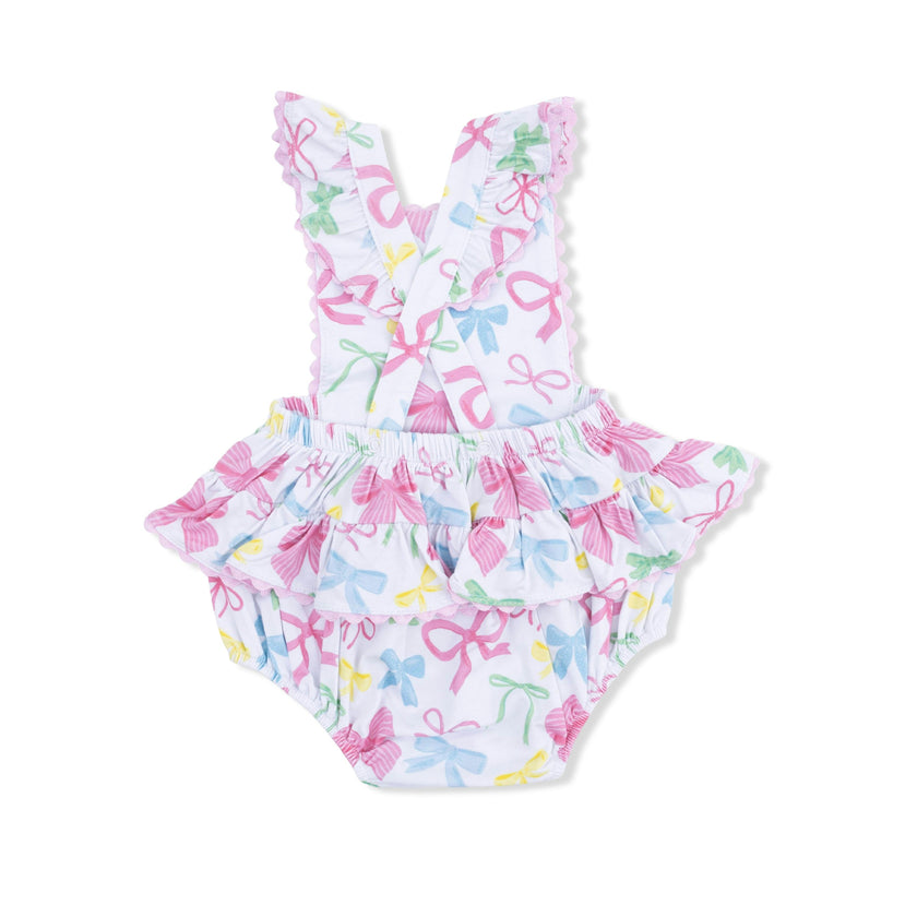 Sweet Bows - Ric Rac Ruffle Sunsuit