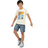 Big Kid Boys Graphic Tee | White Palm Tree