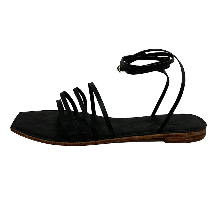 Francisco linear leather sandals