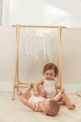Cherry Print Onesie Set White/Blue
