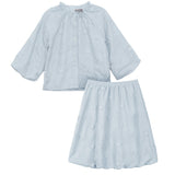 Floral Embroidery Applique Skirt Set