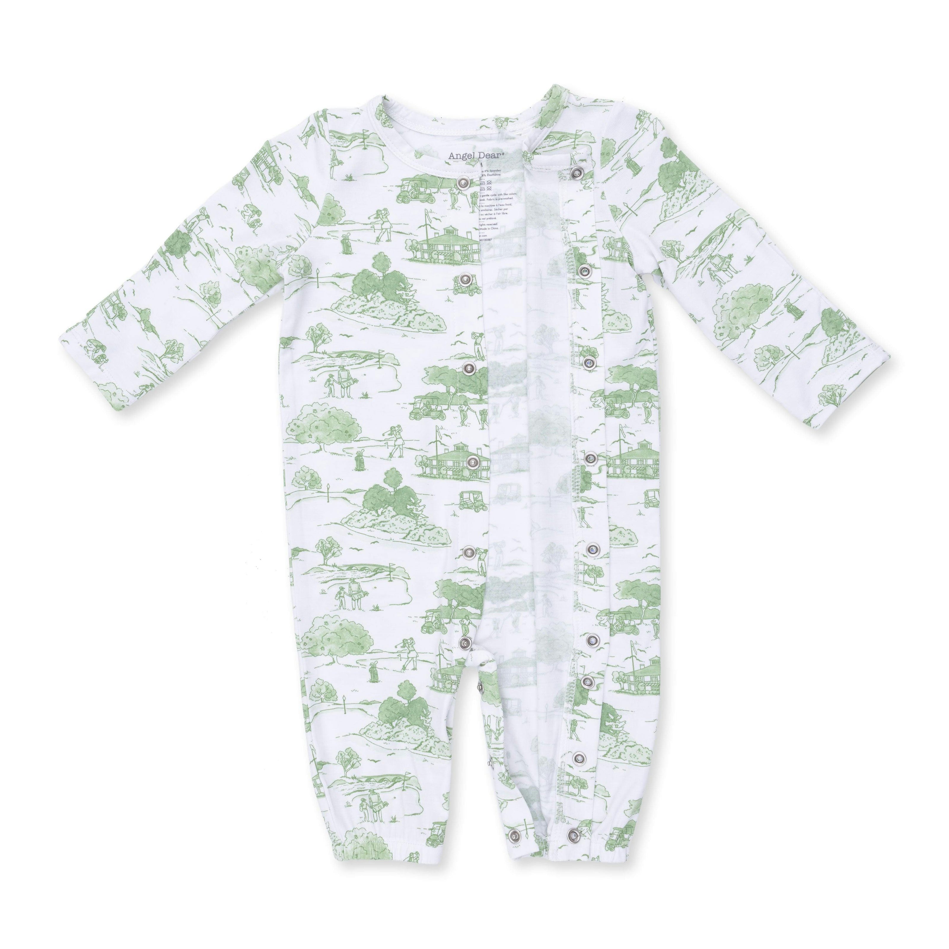 Golf Toile Green - Convertible Gown and Beanie Hat