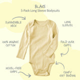 BLAKE 5-Pack Long Sleeve Bodysuit