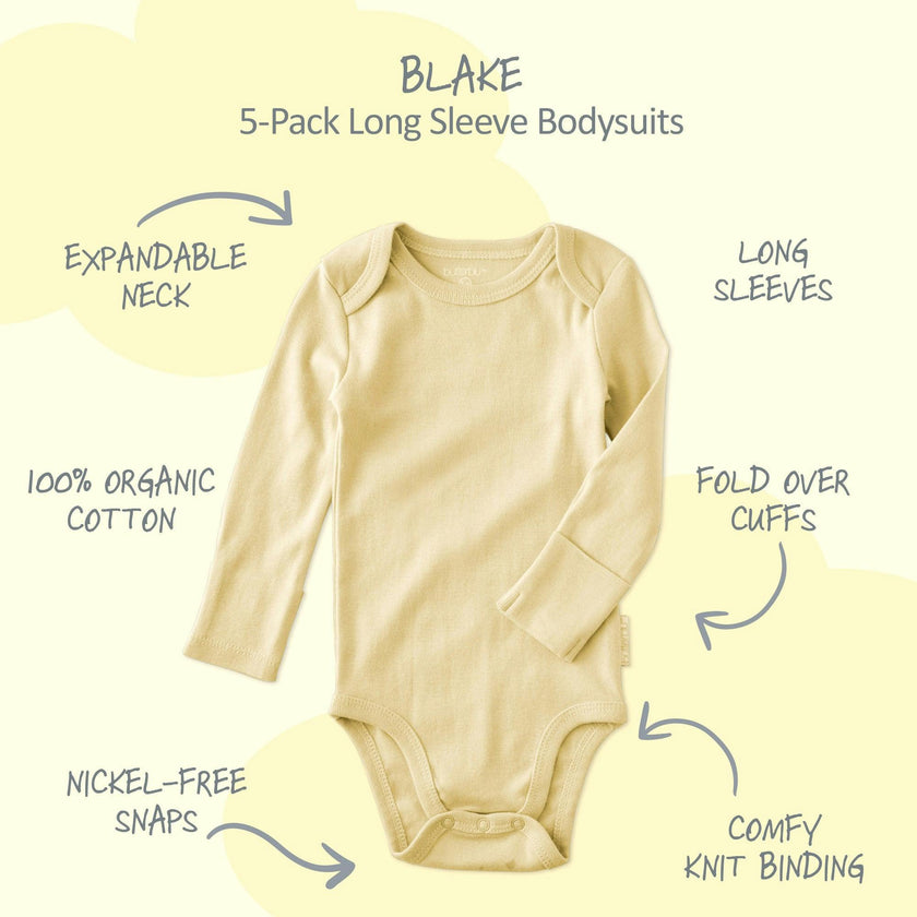BLAKE 5-Pack Long Sleeve Bodysuit