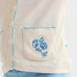 Ivory Hattie Pointelle Picot Cardigan
