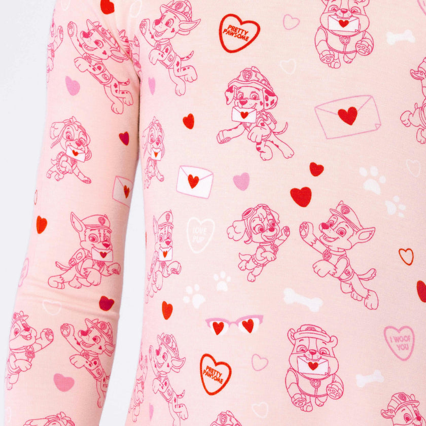 PAW Patrol: Valentine's Pink Bamboo Convertible Footie