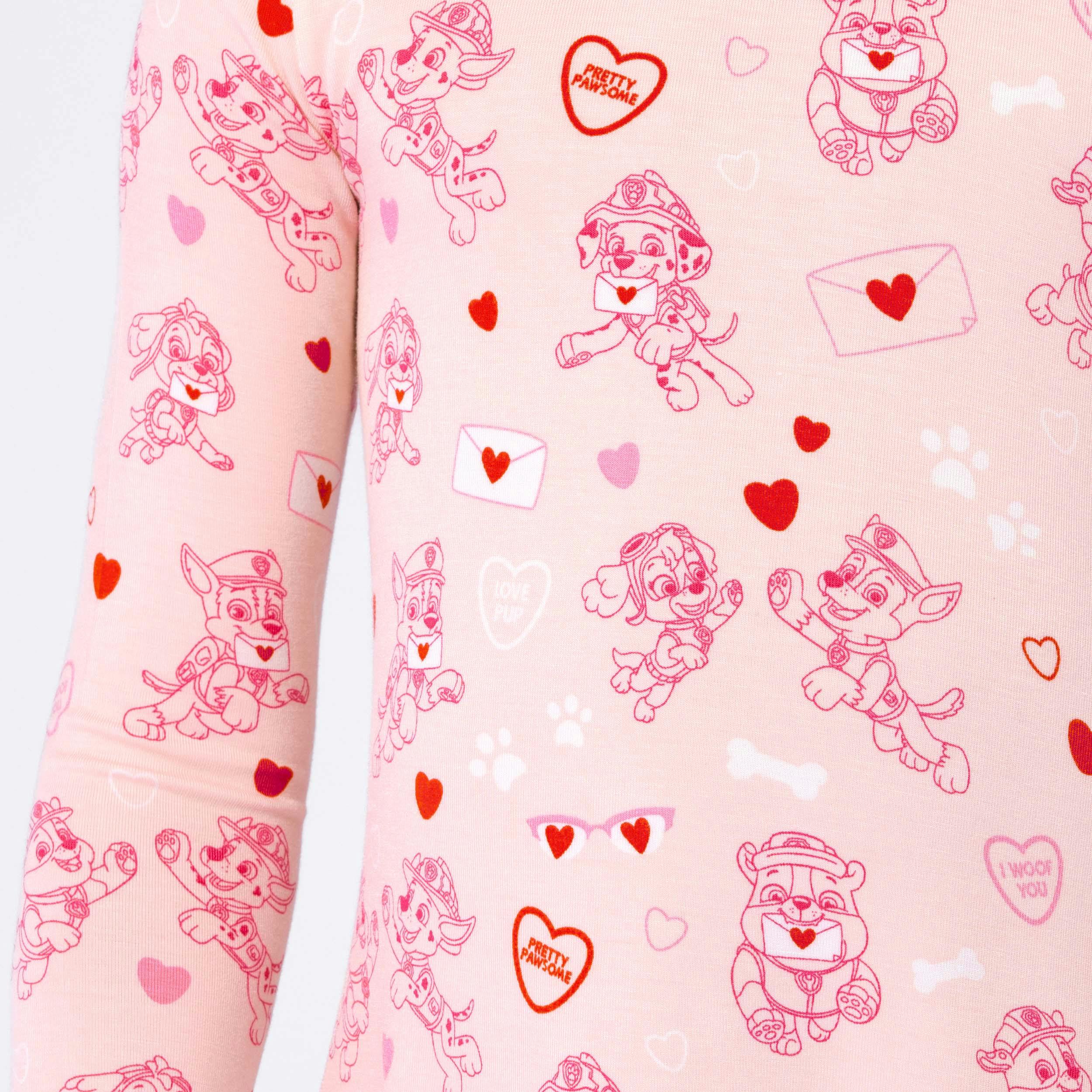 PAW Patrol: Valentine's Pink Bamboo Convertible Footie