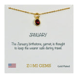 January Birthstone Necklace