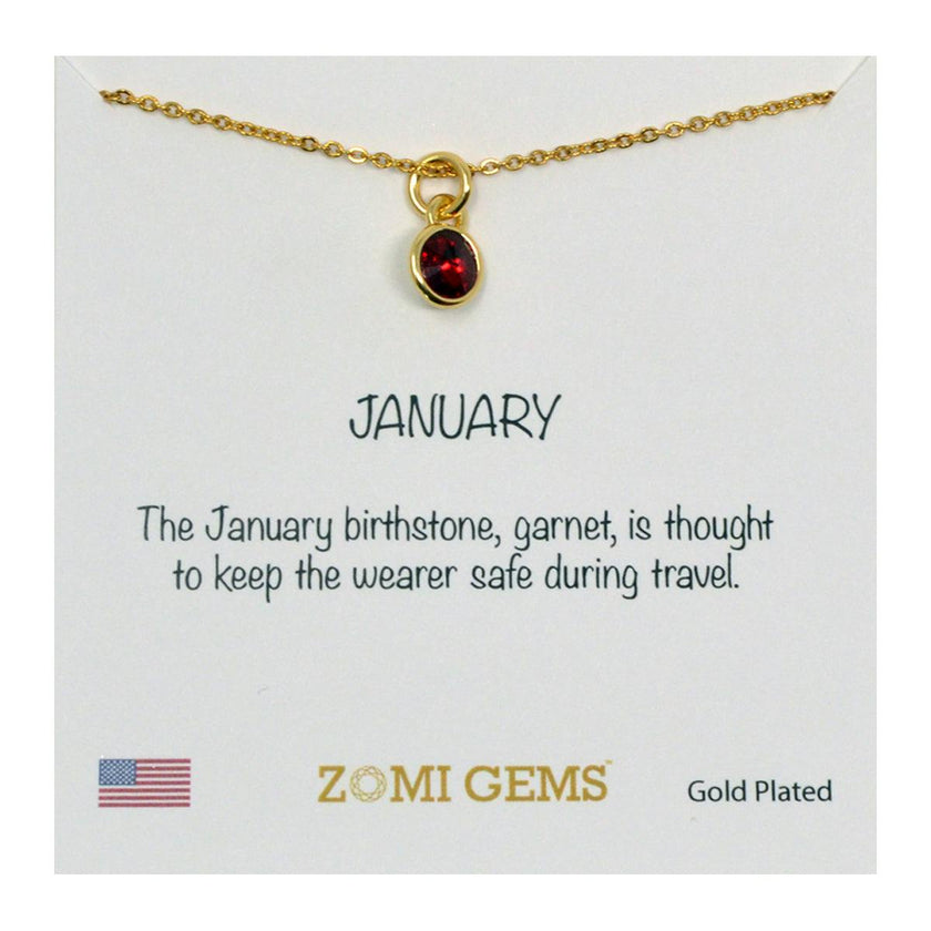 January Birthstone Necklace