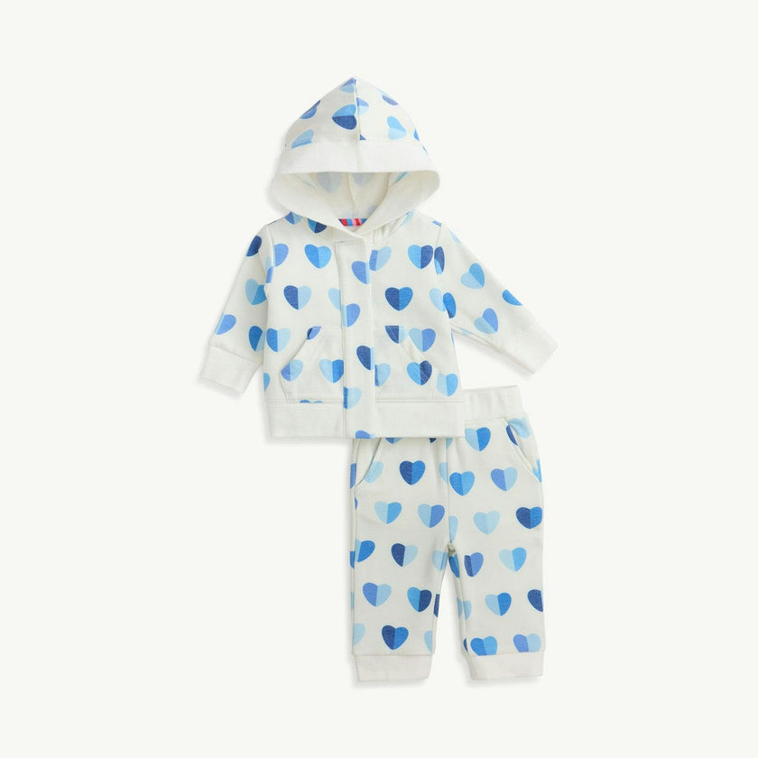 Magnetic Hoodie Sweatsuit BLUE HEARTS