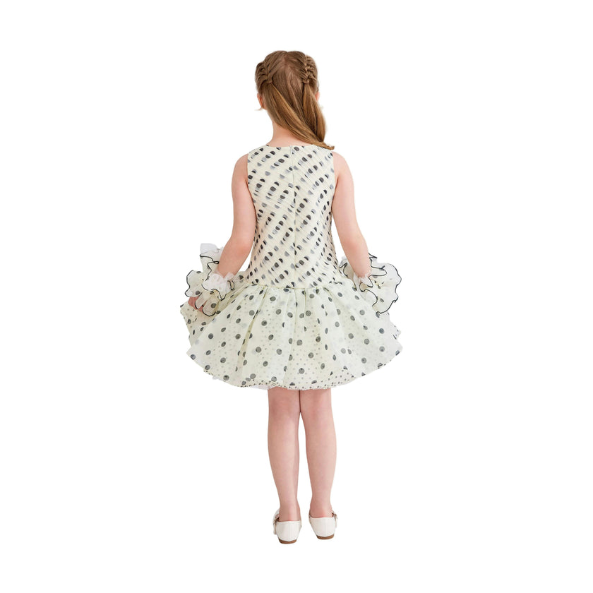 Beige Calivra Polka Dot Dress
