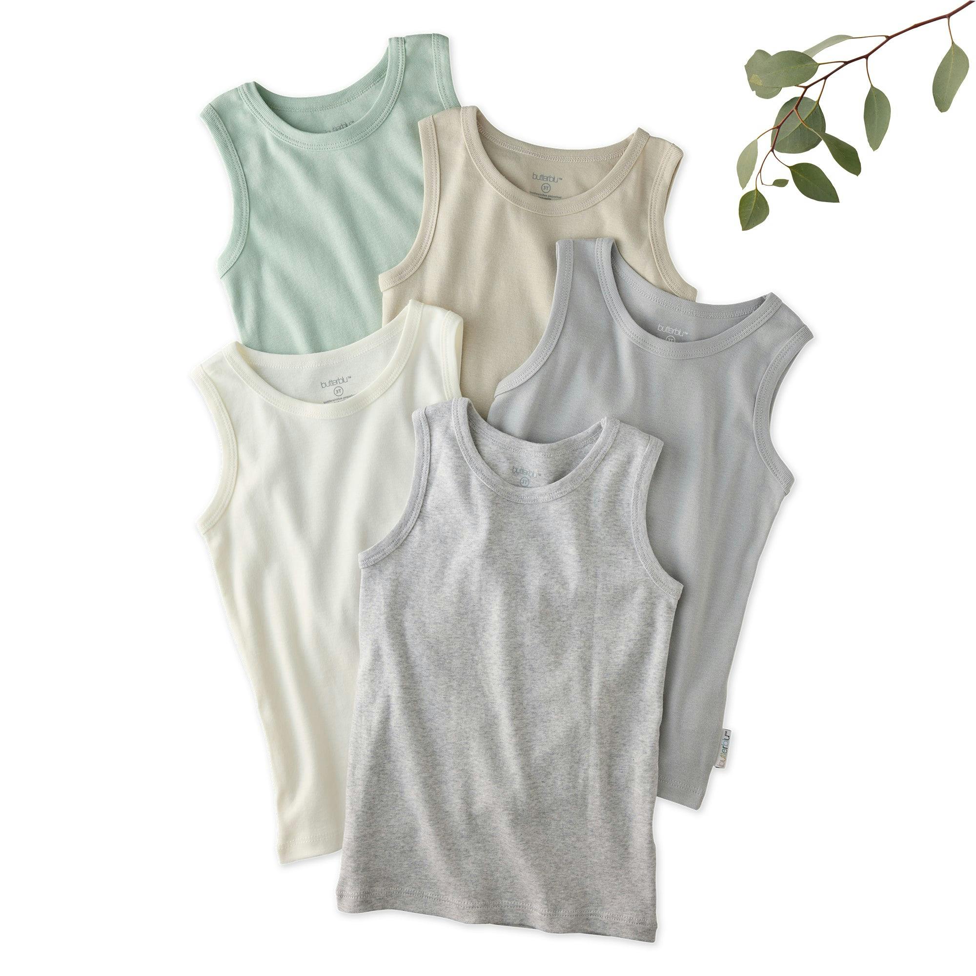 MALONE 5-Pack Toddler Tank Top Undershirts