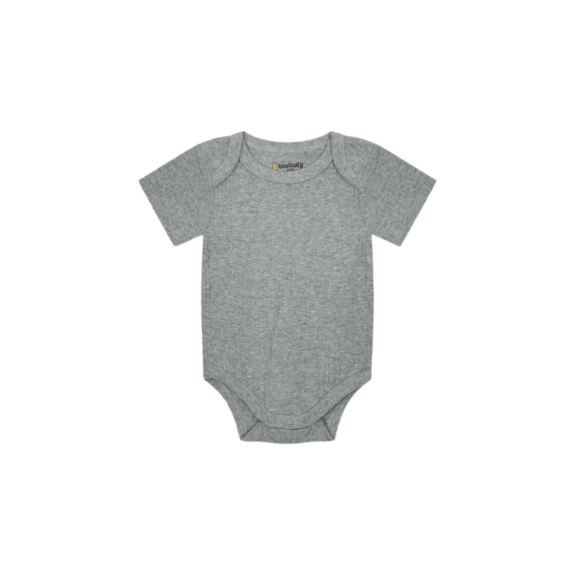 Ribbed Short Sleeve Baby Onesie