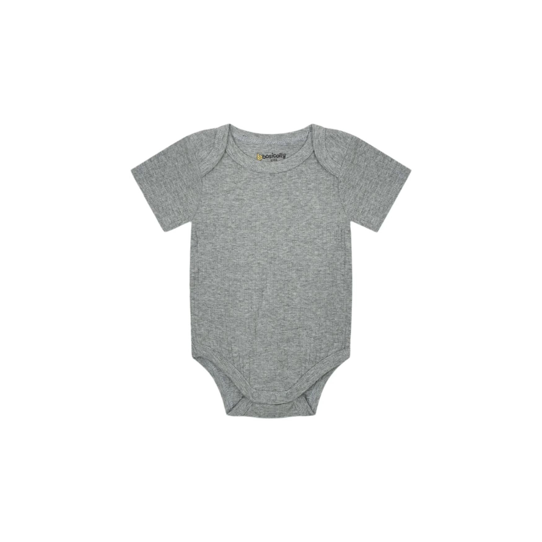 Ribbed Short Sleeve Baby Onesie