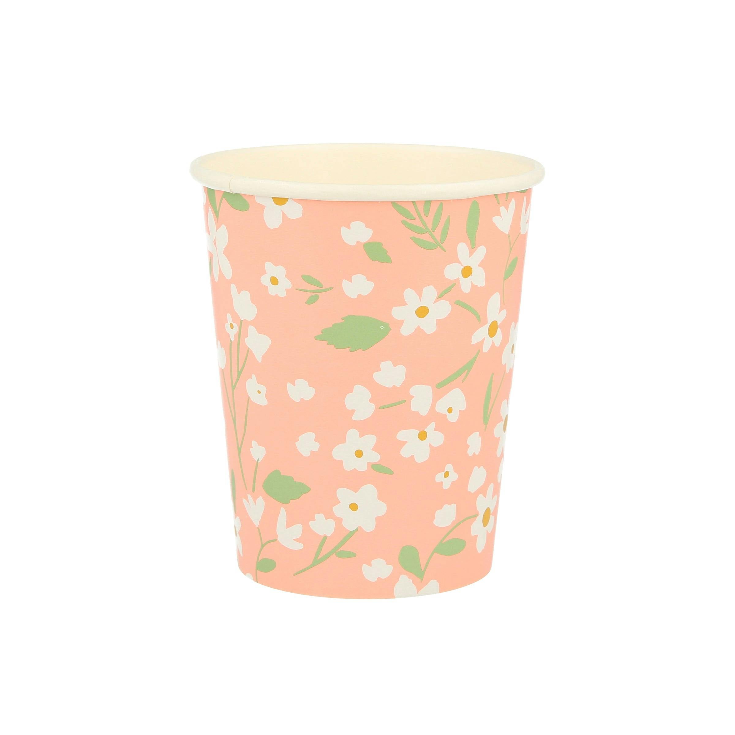 Set of 12 Ditsy Floral Cups