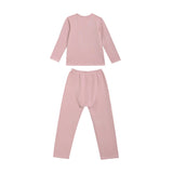 Pink Solid Wool-Blend Pajama Set