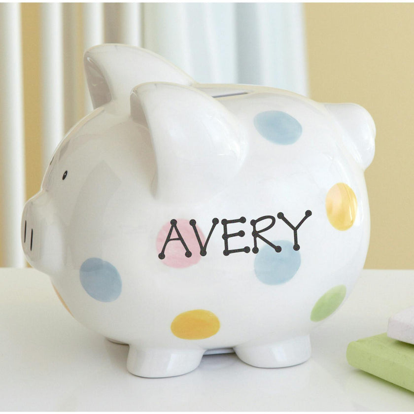 Polka Dot Piggy Bank