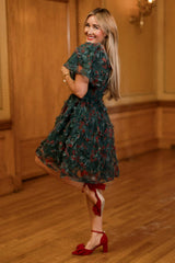 Florentina Short Dress in Emerald Truly Madly Deeply