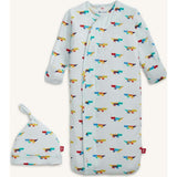 Crocodile Colrpop Bl Modal Magnet Gown + Hat