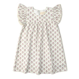 Organic Short Sleeve Flutter Dress - Lavender