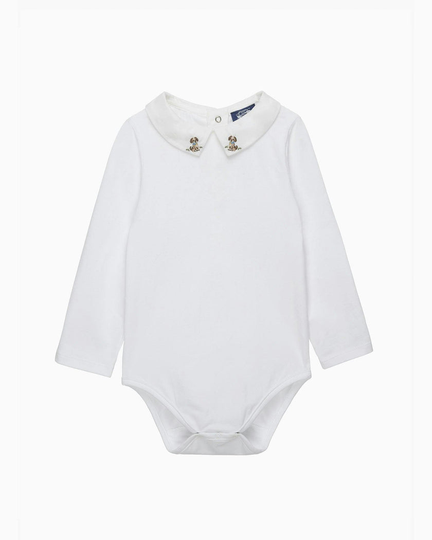 Baby Monty Long Sleeved Bodysuit in Puppy