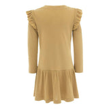 Yellow Biscotti Modal Ruffle Dress
