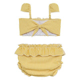 Canary Stripe Mini Cabana Bikini Set