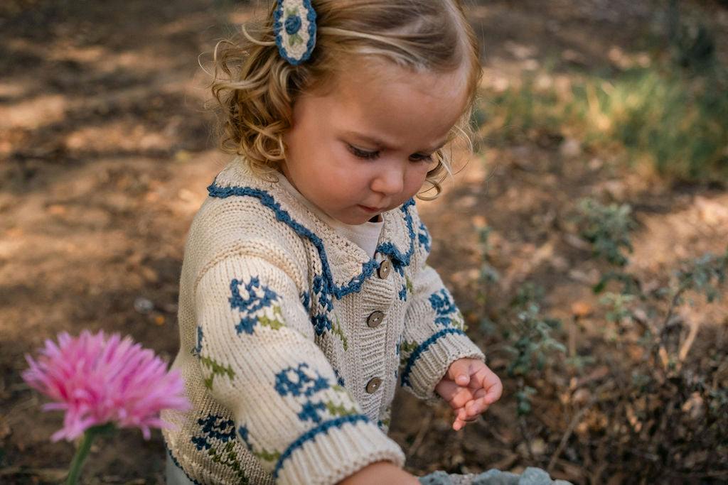 Ines Cardigan in Midnight Bloom